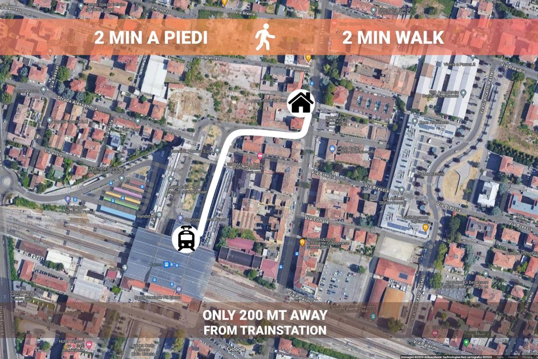 Stazione A 200M - Ampio Appartamento Con Parcheggio Notturno Gratis Parma Eksteriør bilde